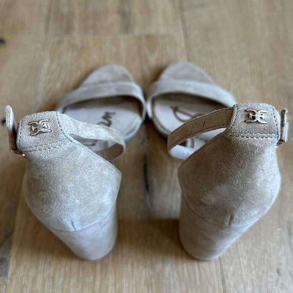 Sam Edelman Nude suede leather ankle strap heel - Picture 6 of 7